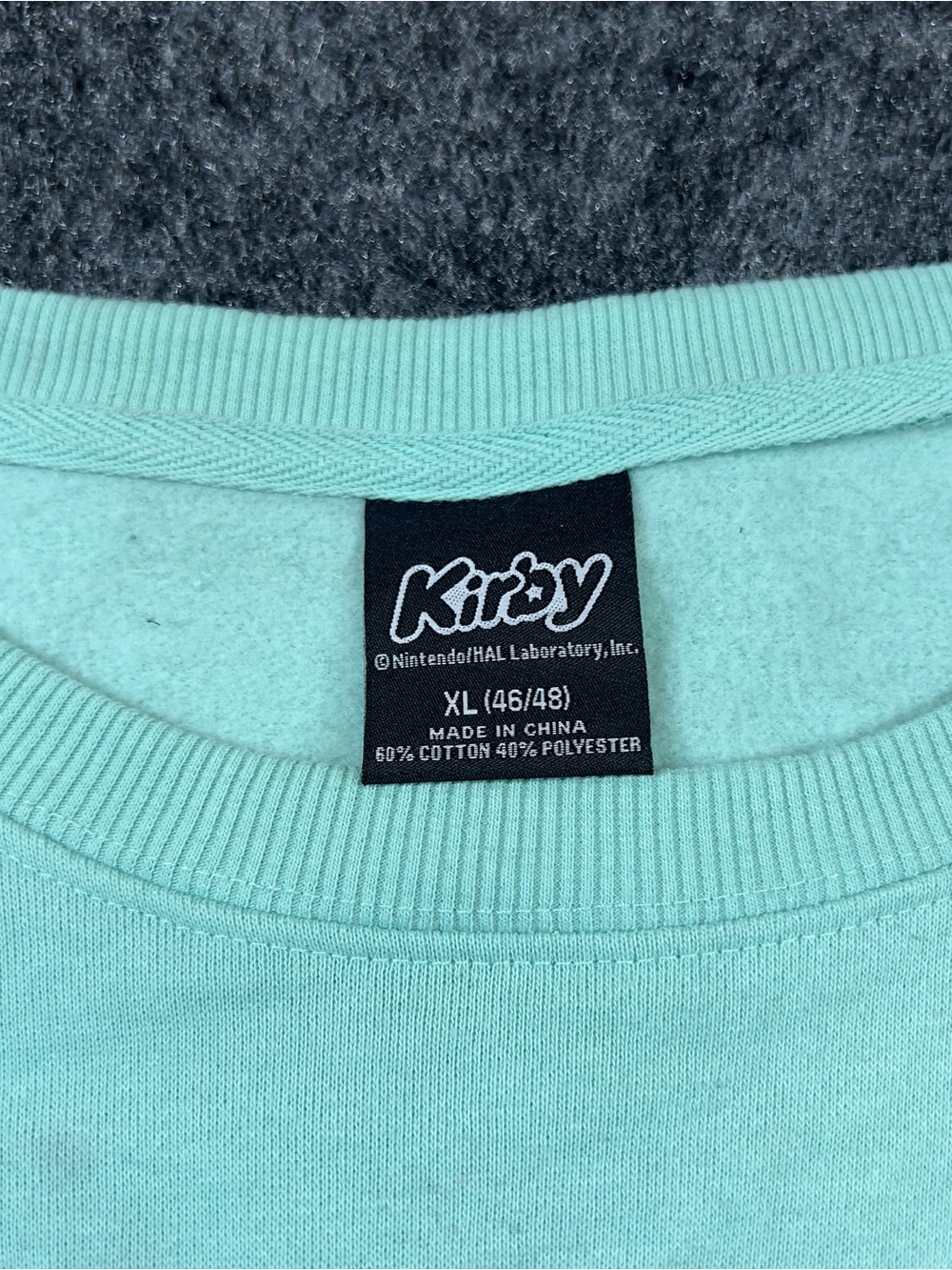 Kirby Nintendo XL Mint Green Graphic Sweatshirt Japanese Y2K Gaming - Picture 5 of 9